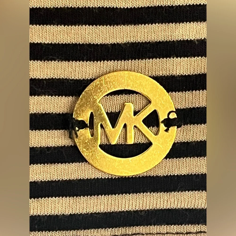 Michael Kors Size M Striped Col Shoulder‎ Tank Top